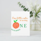 Carte Postale Notre petite orange mignonne anniversaire fruit d' (Debout devant)