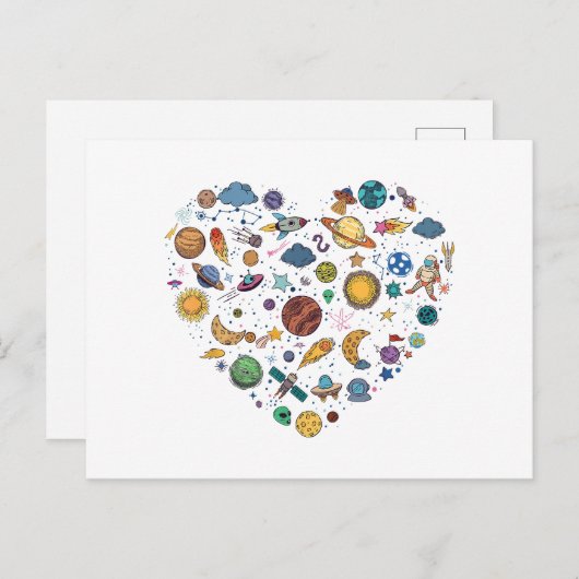 Carte Postale Notre planète système solaire, Science Education S (Devant / Derrière)