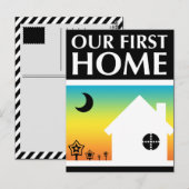 Carte Postale notre première maison (coucher de soleil arc-en-ci (Devant / Derrière)