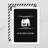 Carte Postale notre première maison (mod noir et blanc) (Devant / Derrière)