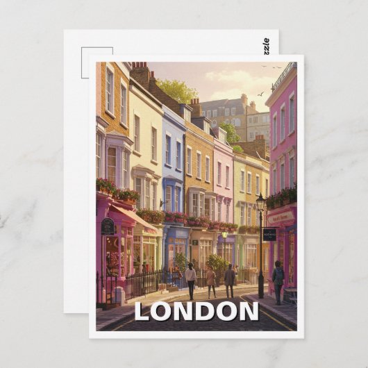 Carte Postale Notting Hill Londres (Devant / Derrière)