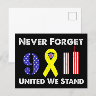 Carte Postale N'Oubliez Jamais 9 11 Unis Nous Sommes Debout