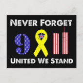 Carte Postale N'Oubliez Jamais 9 11 Unis Nous Sommes Debout (Devant)