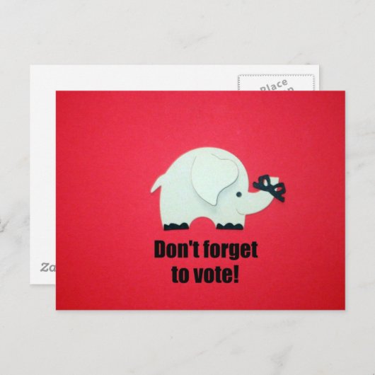 Carte Postale N'oubliez pas de voter ! (Devant / Derrière)