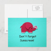 Carte Postale N'oubliez pas la crème solaire ! (Devant / Derrière)