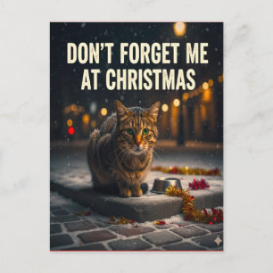 Carte Postale N'oubliez pas les chats à Noël image art