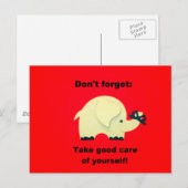 Carte Postale N'oubliez pas : Prenez bien soin de vous ! (Devant / Derrière)
