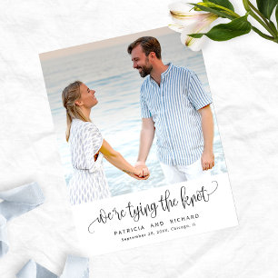 Carte Postale Nouez le nœud Enregistrer la date de mariage Photo