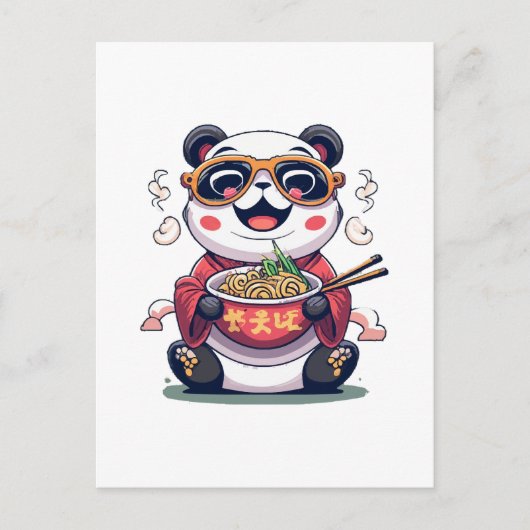 Carte Postale Nouilles de Panda (Devant)