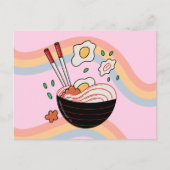 Carte Postale Nouilles Kawaii (Devant)