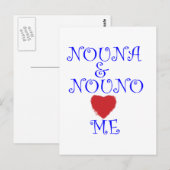 CARTE POSTALE NOUNA ET NOUNO M'AIMENT (Devant / Derrière)
