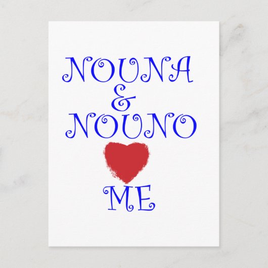 CARTE POSTALE NOUNA ET NOUNO M'AIMENT (Devant)