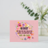 Carte Postale Nounou les aime, les gâte, les câline (Debout devant)