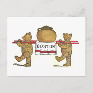 Carte Postale nounours et Boston Bean Pot