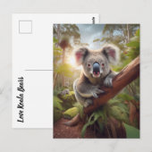 Carte Postale Nounours Koala Mignon (Devant / Derrière)