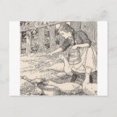 Carte Postale Nourrir Les Canards (Devant)