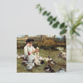 Carte Postale Nourrir les canards (Debout devant)