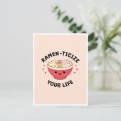 Carte Postale Nourriture asiatique ramen mignonne et kawaii pour (Debout devant)