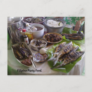 Carte Postale Nourriture de fête philippine.
