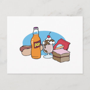 Carte Postale nourriture de mauvaise qualité à profusion