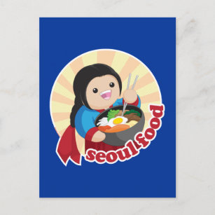 Carte Postale Nourriture de Séoul