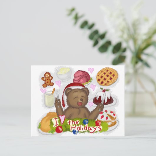 Carte Postale Nourriture de vacances (Debout devant)