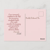 Carte Postale Nourriture délicieuse (Dos)