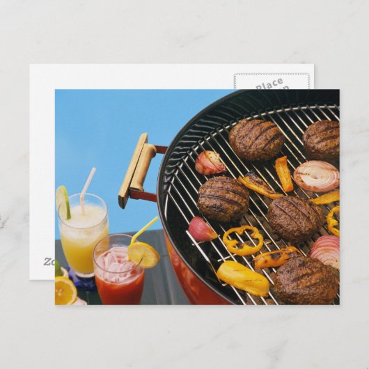 Carte Postale Nourriture grillée (Devant / Derrière)