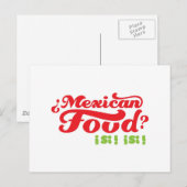 CARTE POSTALE NOURRITURE MEXICAINE (Devant / Derrière)