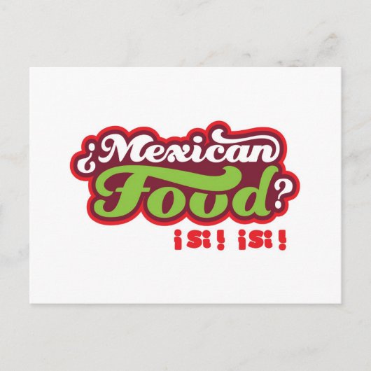 CARTE POSTALE NOURRITURE MEXICAINE (Devant)