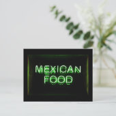 Carte Postale NOURRITURE MEXICAINE - Panneau vert néon (Debout devant)