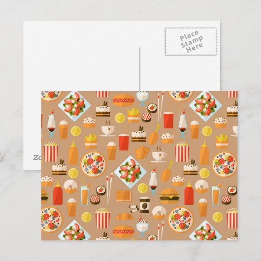 Carte Postale Nourriture rapide (Devant / Derrière)