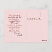 Carte Postale Nourriture savoureuse (Dos)