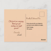 Carte Postale Nourriture savoureuse (Dos)