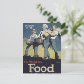 Carte Postale Nourriture WWI - Dessin Vintage (Debout devant)