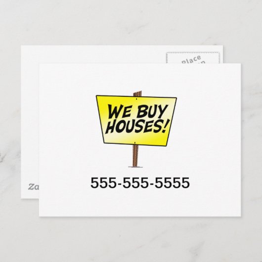 Carte Postale Nous achetons des maisons (Devant / Derrière)