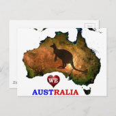 CARTE POSTALE NOUS AIMONS L'AUSTRALIE. (Devant / Derrière)