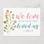 Carte Postale Nous aimons parce que BIBLE VERSE POSTCARD (Devant)