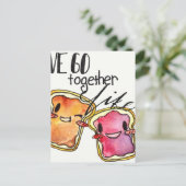 Carte Postale Nous allons ensemble comme le beurre d'arachide et (Debout devant)