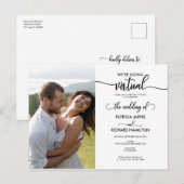 Carte Postale Nous allons vers le Faire-part de mariage virtuel (Devant / Derrière)