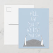 Carte Postale Nous allons vous manger Vous nous vous aimons tant (Devant / Derrière)