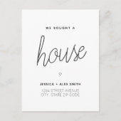 Carte Postale Nous avons acheté une maison Nous avons déménagé D (Devant)