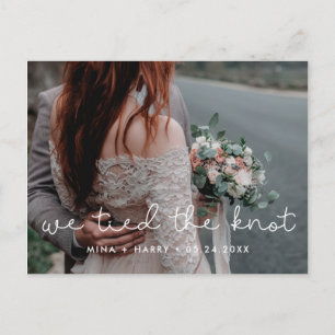 Carte Postale Nous avons attaché le noeud Cute script mariage ph