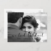 Carte Postale Nous avons attaché le noeud Elegant design photo (Devant / Derrière)