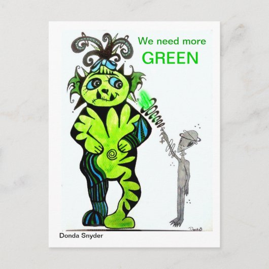 Carte Postale Nous Avons Besoin De Plus De Vert - (Devant)