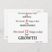 Carte Postale Nous avons besoin d'étreintes… (Devant / Derrière)