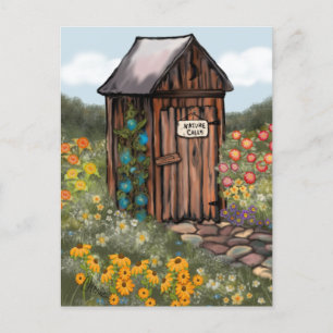 Carte Postale Nous avons bougé ! Outhouse