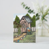 Carte Postale Nous avons bougé ! Outhouse lunatique (Debout devant)