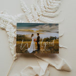 Carte Postale Nous avons choisi la photo design moderne<br><div class="desc">You decided to elope ? Tu sais quoi ? Share the news of your marriage with this lovely wedding photo card,  fully customizable font and colors.</div>