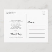 Carte Postale Nous avons choisi le faire-part mariage moderne (Dos)